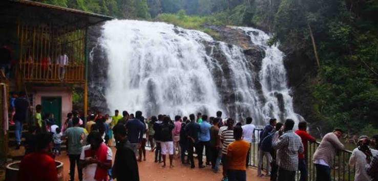 Abbey Falls Cascading into Valley in Coorg